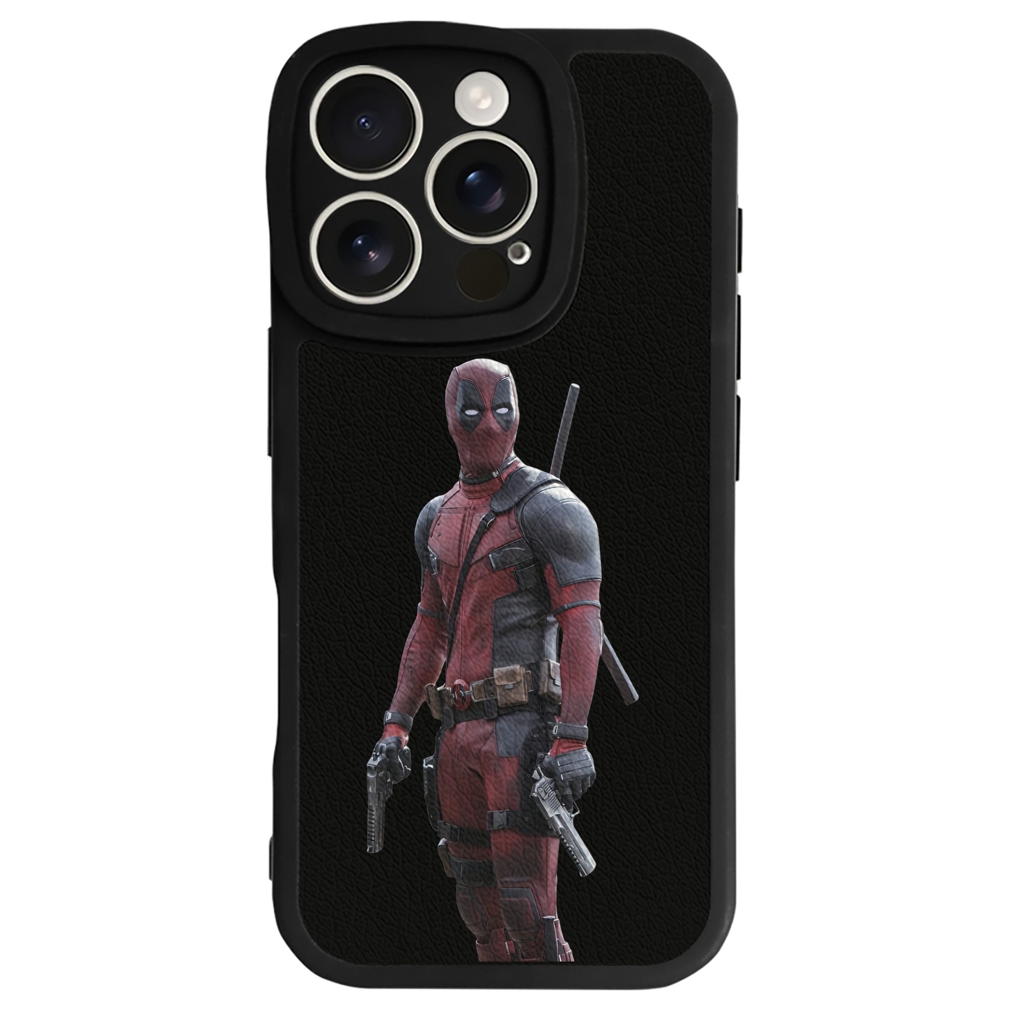 （画像用） Deadpool デッドプール 【iPhone 16シリーズ対応】シリコンスマホケース（レザー調） 材質：シリコン